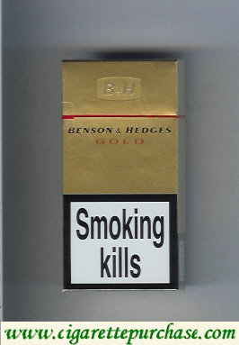 Benson and Hedges Gold Cigarettes hard box